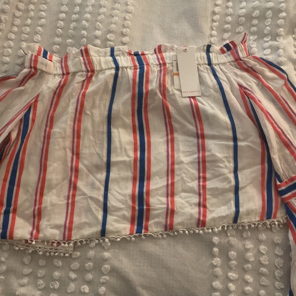 NWT Anthropologie Red Carter Off the Shoulder Top - Picture 6 of 10